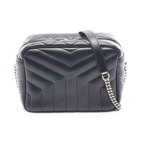 SAINT LAURENT PARIS Loulou 單肩斜背包 574102 黑色皮革 二手