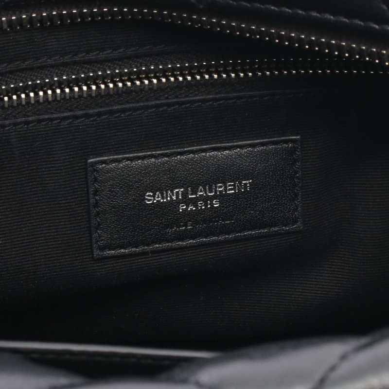 SAINT LAURENT PARIS Loulou 單肩斜背包 574102 黑色皮革 二手-3