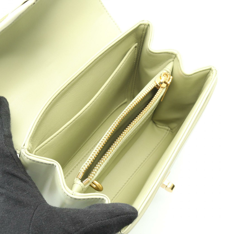 CELINE mini 16 Seize 單肩手提包 197983BEY.29AG 皮革 綠色 二手 女士-2