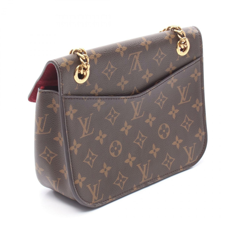 路易威登 Passy 肩背包 M45592 Monogram 帆布皮革 棕色 黑色 二手-1