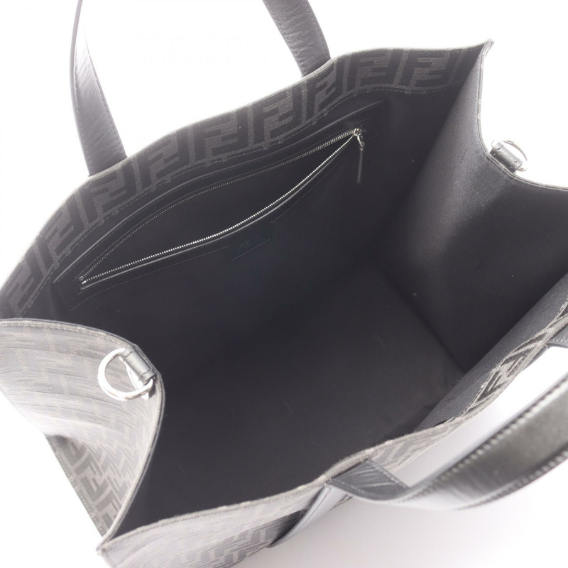 FENDI FF提花手提單肩斜背包 7VA390 帆布皮革 二手-2