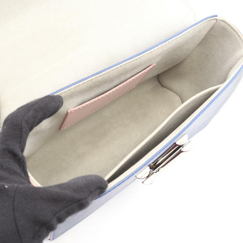 路易威登 Twist MM 鏈條肩背包 Epi 皮革 粉紅色/藍色 二手 女士-2