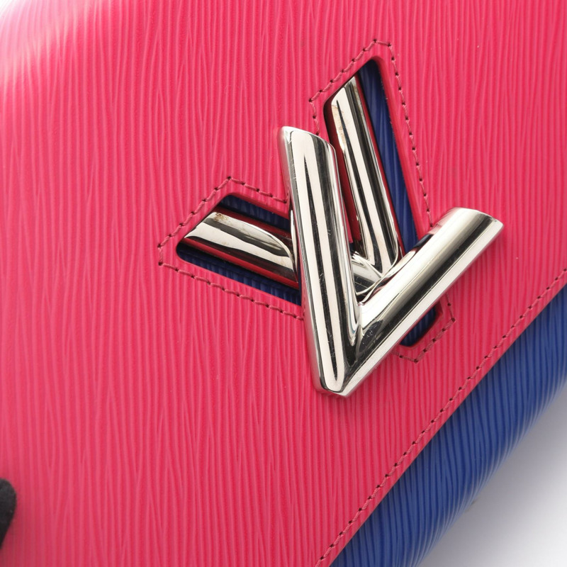 路易威登 Twist MM 鏈條肩背包 Epi 皮革 粉紅色/藍色 二手 女士-7