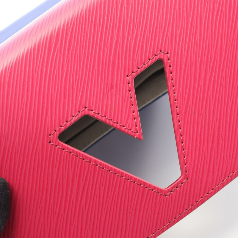 路易威登 Twist MM 鏈條肩背包 Epi 皮革 粉紅色/藍色 二手 女士-11