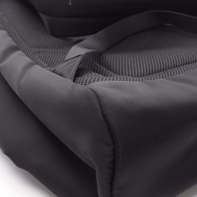 PRADA TESSUTO CHARACT 雙肩包 2VZ135 尼龍 Saffiano 皮革 黑色 二手-5