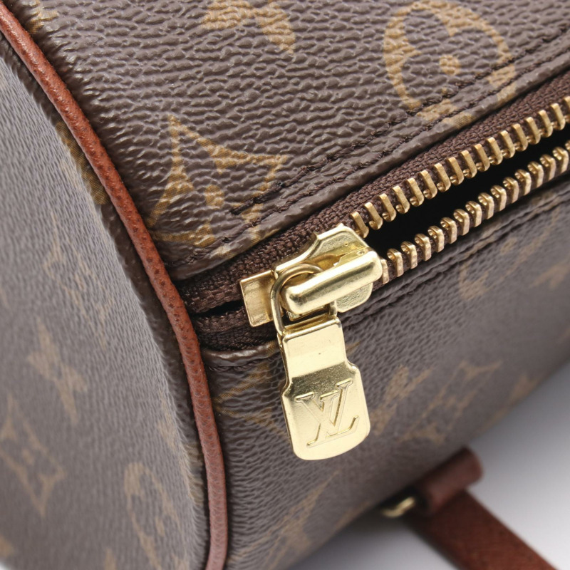 路易威登 Papillon 26 Old 手提包 M51366 Monogram 帆布皮革棕色二手-5