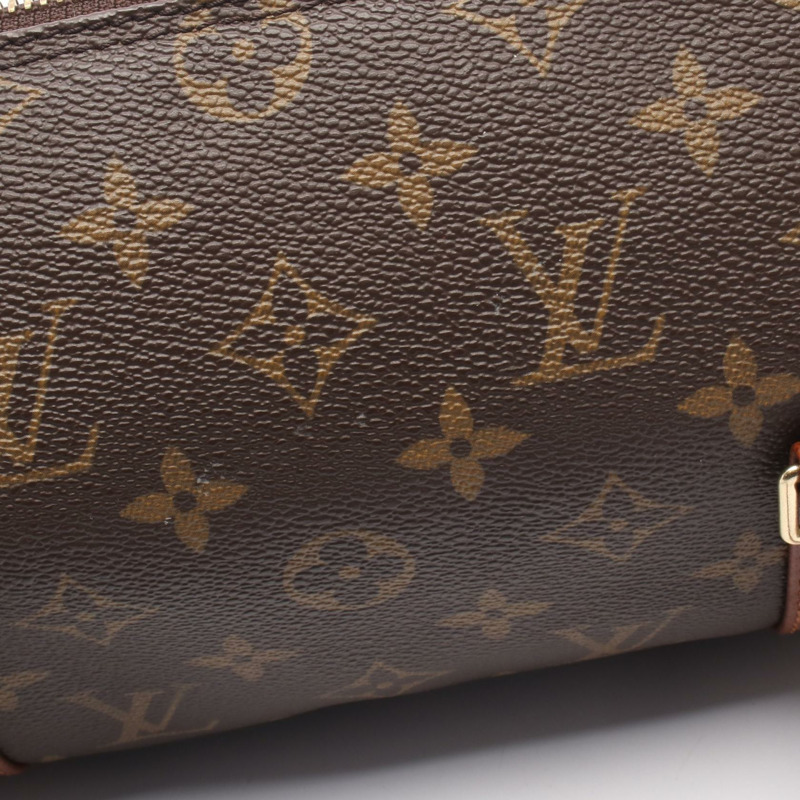 路易威登 Papillon 26 Old 手提包 M51366 Monogram 帆布皮革棕色二手-8
