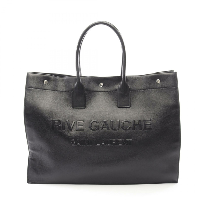 SAINT LAURENT PARIS Rive Gauche 手提包 587273 黑色皮革 二手 男士-0