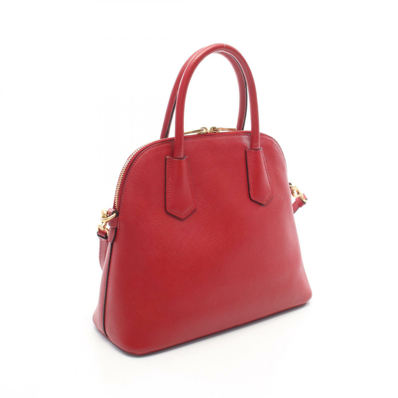 PRADA SAFFIANO CUIR 肩挎斜背包 BL0907 紅色皮革 二手 女士-1