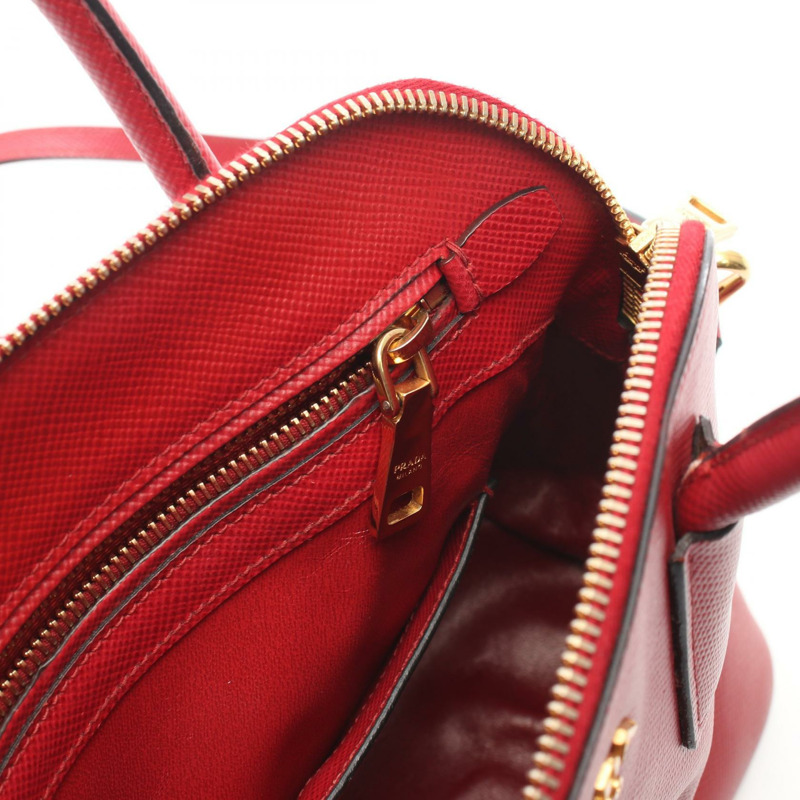 PRADA SAFFIANO CUIR 肩挎斜背包 BL0907 紅色皮革 二手 女士-7