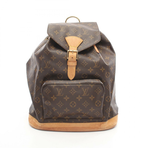 路易威登 Montsouris GM 雙肩包 M51135 Monogram 帆布 棕色 二手