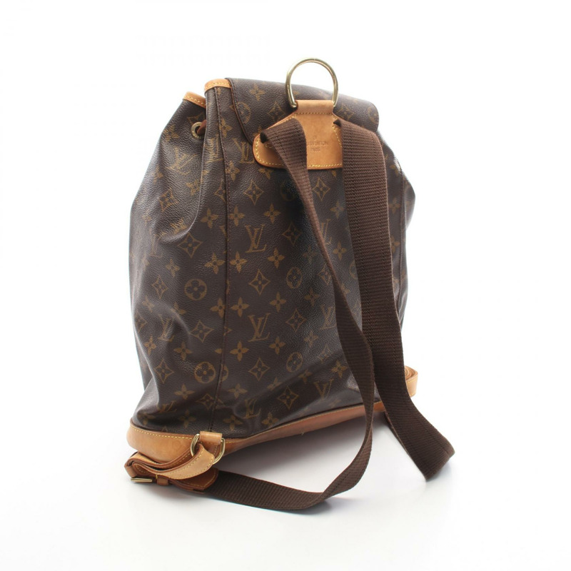 路易威登 Montsouris GM 雙肩包 M51135 Monogram 帆布 棕色 二手-1