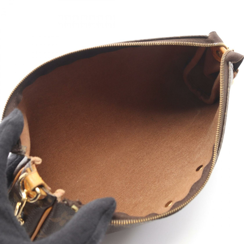 路易威登 Eva 單肩手提包 M95567 Monogram 皮革 棕色 二手 女士-2