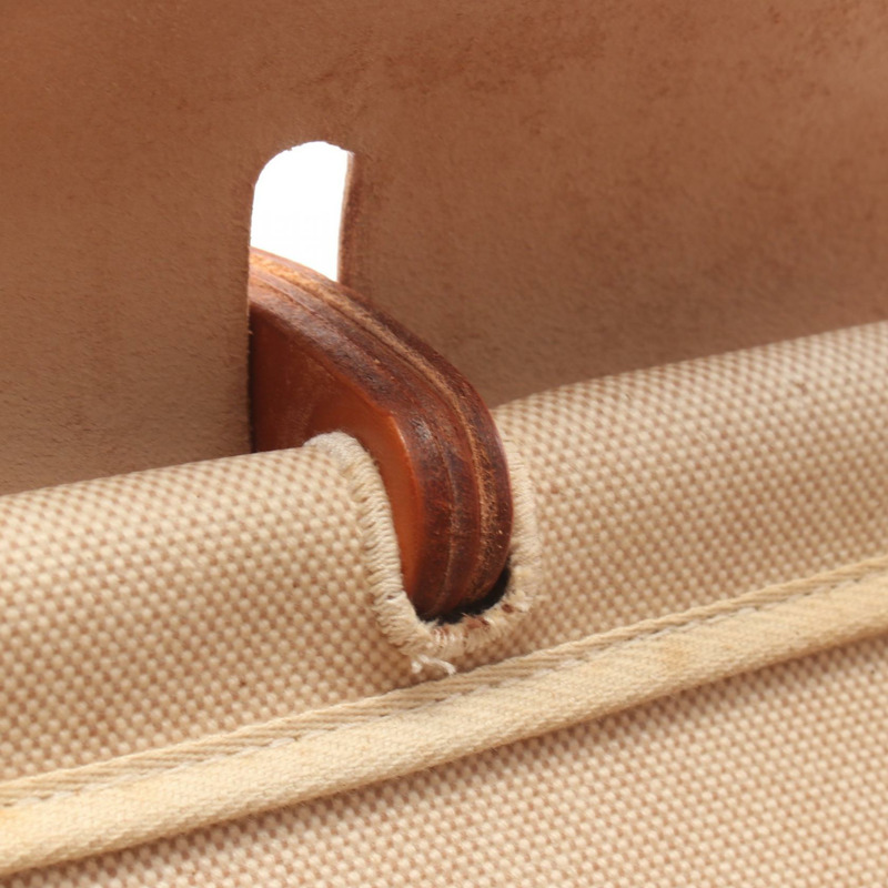 愛馬仕 Herbag MM 手提包 B 029666CK Toile H 帆布 Vache Hunter 皮革 SHW 二手-7