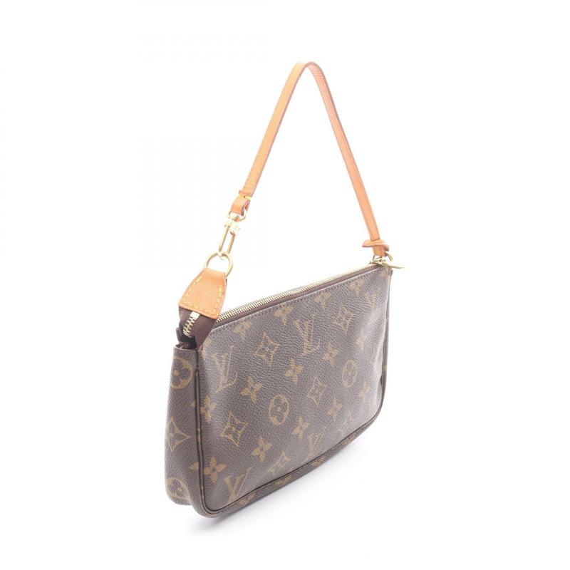 路易威登 Pochette Accessoires 手提包 M51980 Monogram 皮革 棕色 二手 LV-1