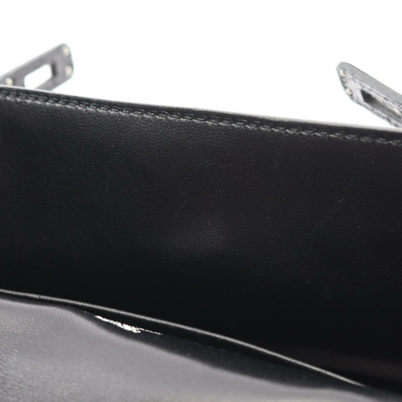 愛馬仕 Pochette Kelly 迷你手提包,鱷魚皮,黑色,二手女款-5