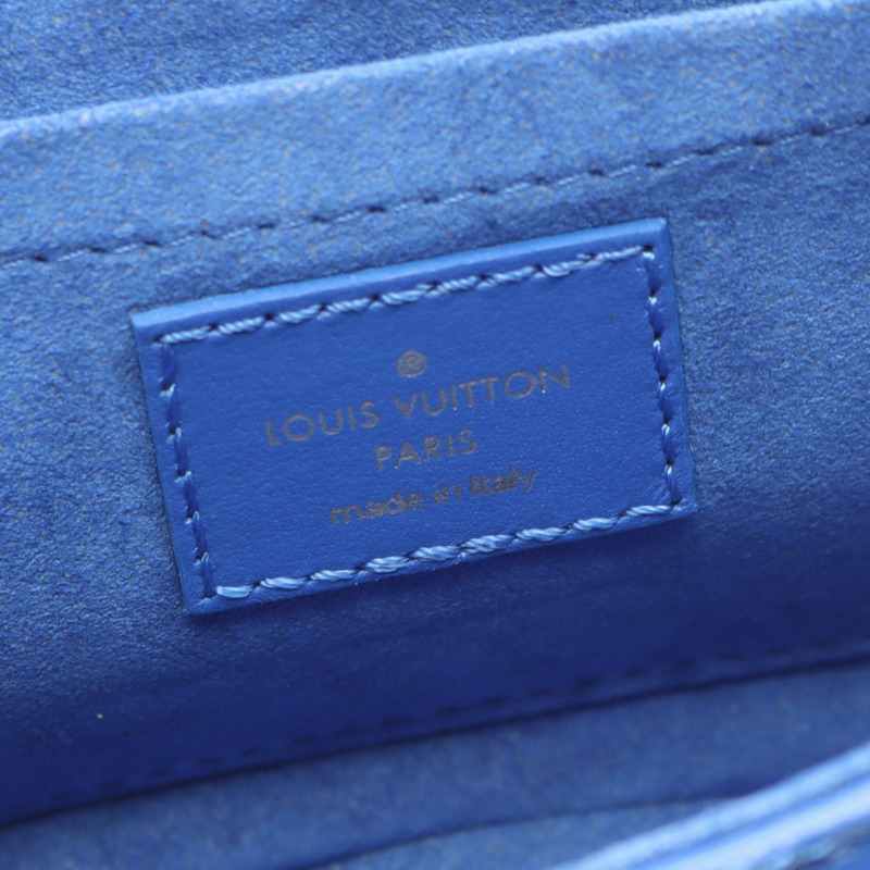 路易威登 New Wave Chain PM 單肩包 M53924 皮革 藍色霓虹色 二手-3