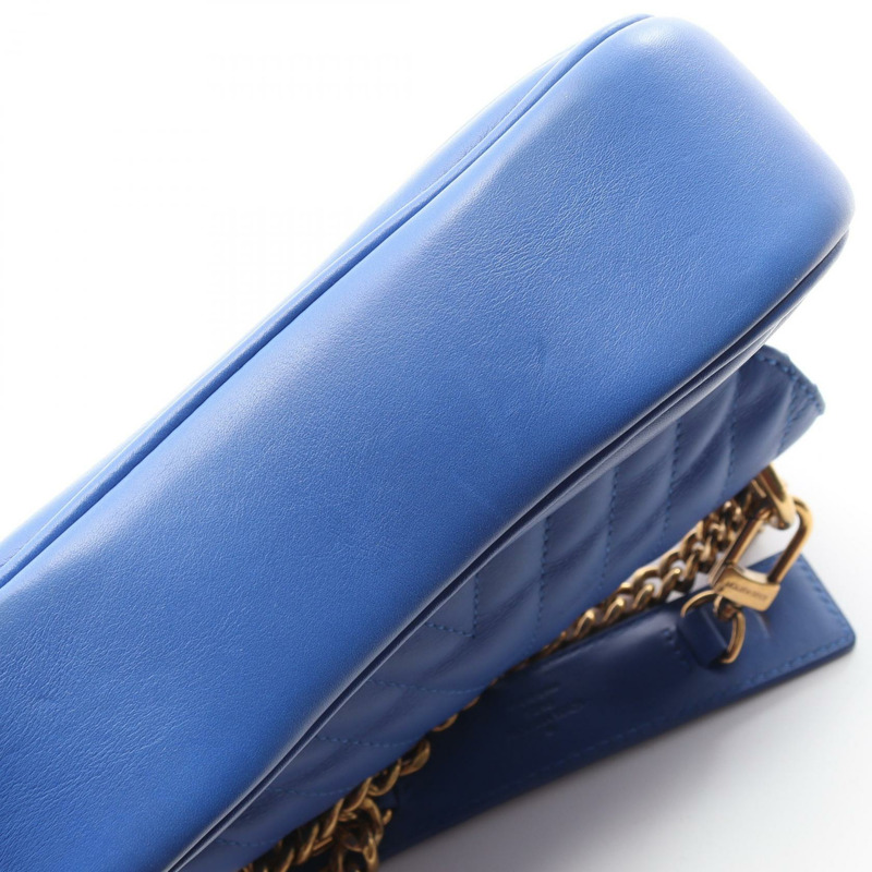 路易威登 New Wave Chain PM 單肩包 M53924 皮革 藍色霓虹色 二手-6