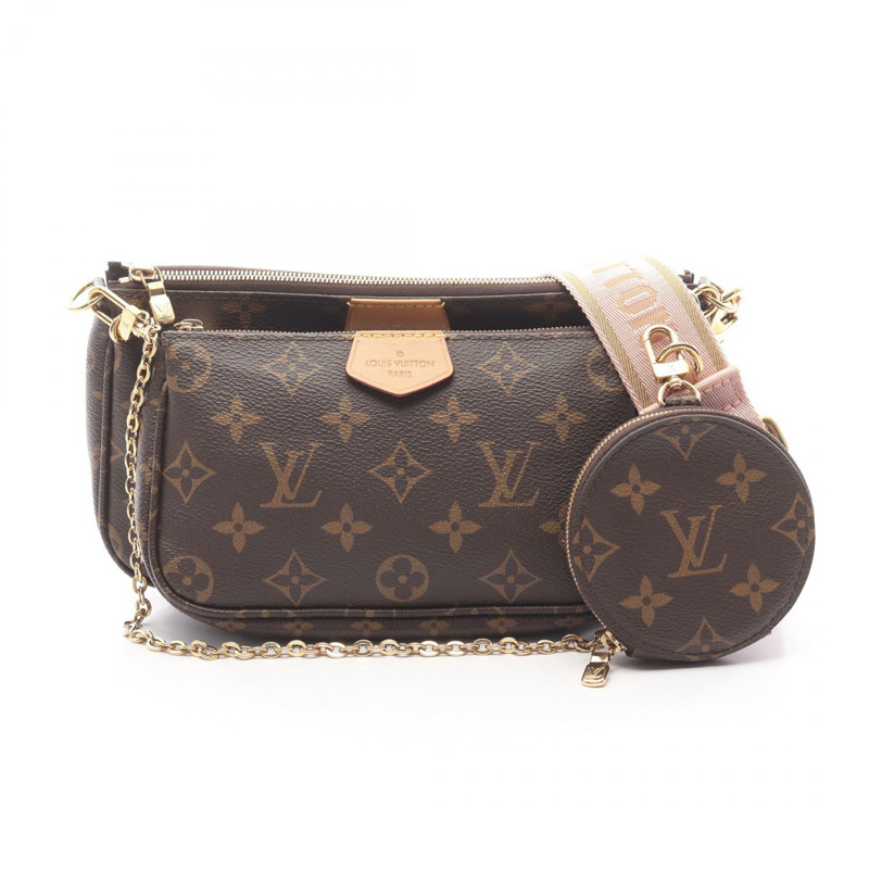 路易威登 Multi Pochette Accessoires 鏈條單肩包 M44840 Monogram 二手-0
