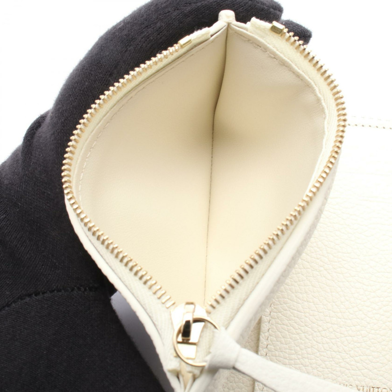 路易威登 Portefeuille Victorine 錢包 M28299 Monogram empreinte 白色二手貨-4