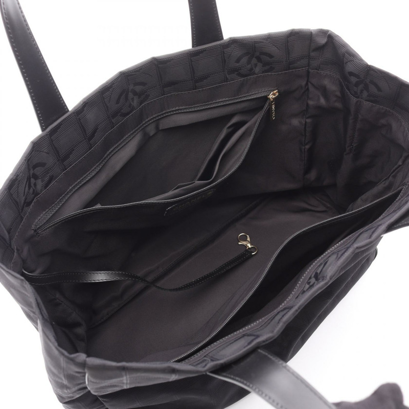 香奈兒新款旅行系列 MM 手袋 A15991 皮革尼龍帆布 黑色 二手 女士-2