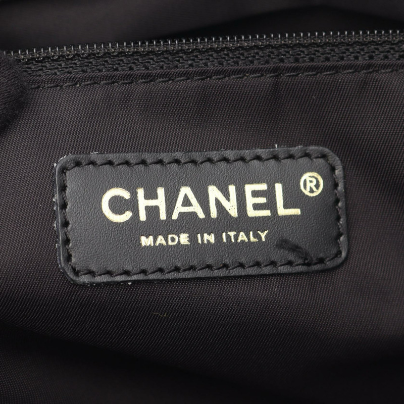香奈兒新款旅行系列 MM 手袋 A15991 皮革尼龍帆布 黑色 二手 女士-3