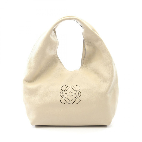 LOEWE 小號 Dunas 單肩包，米色皮革，二手女款
