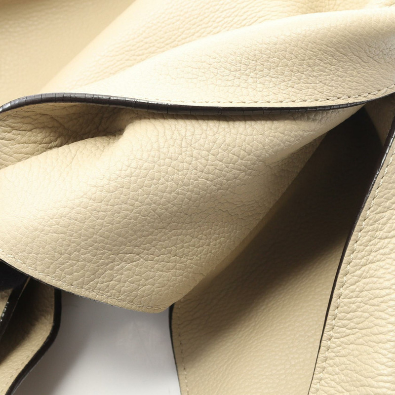 LOEWE 小號 Dunas 單肩包，米色皮革，二手女款-4