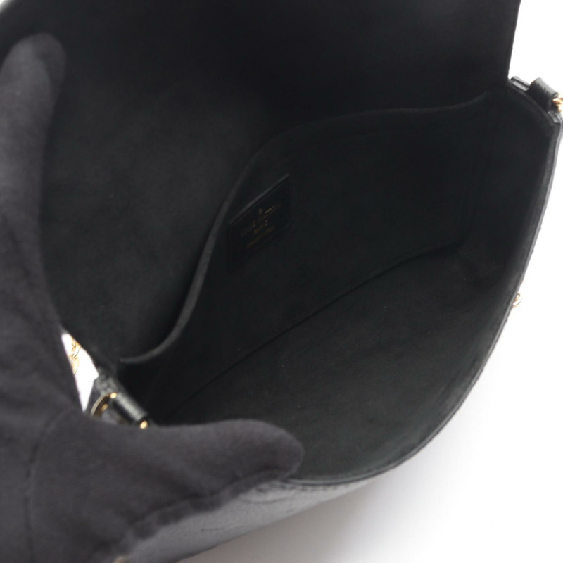 路易威登 Pochette Felicie 鏈條斜背包 M82477 黑色皮革-2