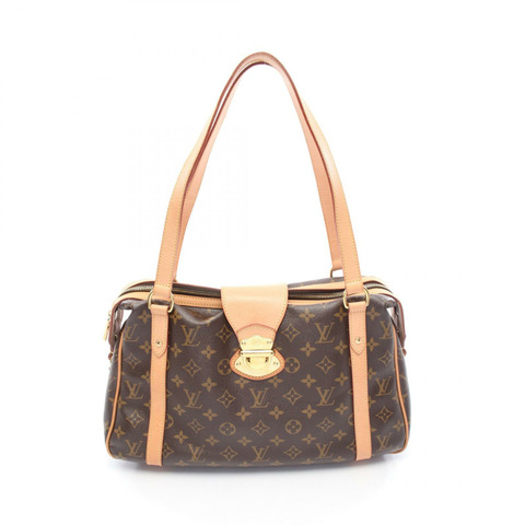 路易威登 Stresa PM 單肩包 M51186 Monogram 帆布皮革棕色二手