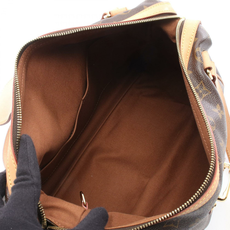 路易威登 Stresa PM 單肩包 M51186 Monogram 帆布皮革棕色二手-2