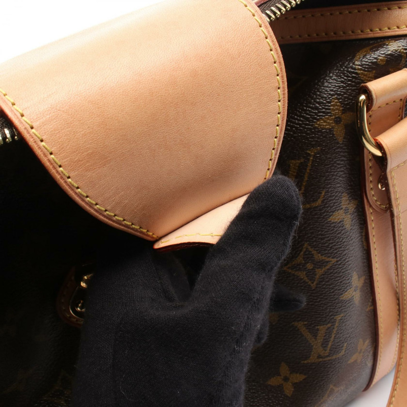 路易威登 Stresa PM 單肩包 M51186 Monogram 帆布皮革棕色二手-6