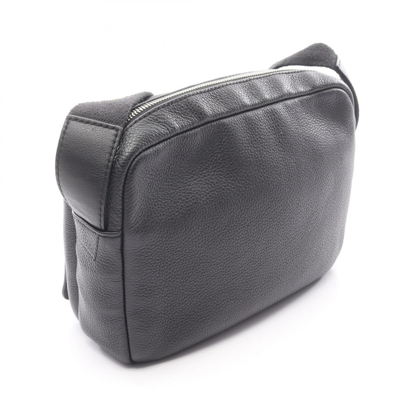 LOEWE 軍裝信差 XS 斜背單肩包 皮革 黑色 二手 男士-1