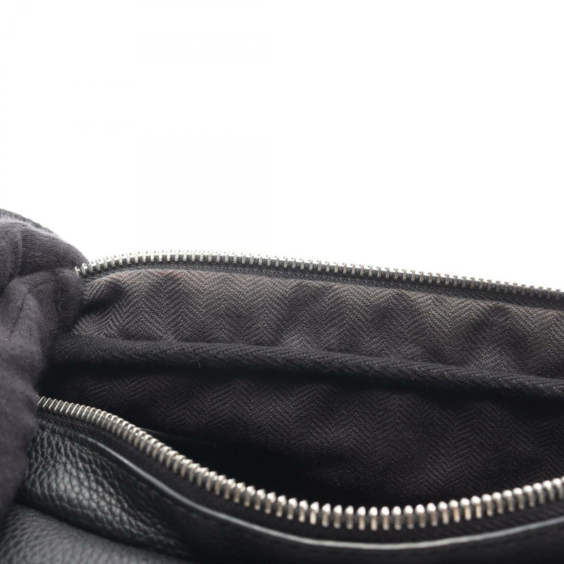 LOEWE 軍裝信差 XS 斜背單肩包 皮革 黑色 二手 男士-6