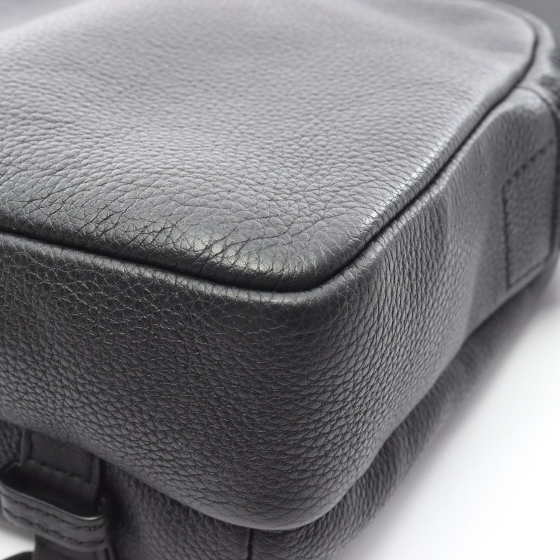 LOEWE 軍裝信差 XS 斜背單肩包 皮革 黑色 二手 男士-7