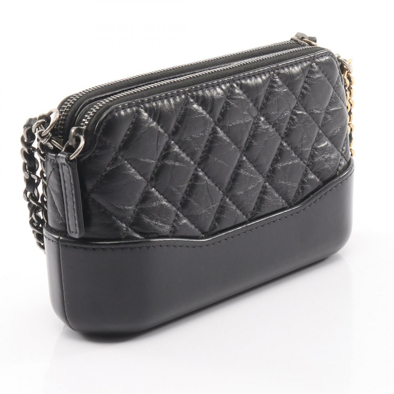 香奈兒 Gabrielle COCO 標誌鏈單背包 A94505 小牛皮 黑色-1