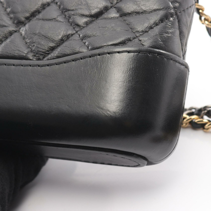 香奈兒 Gabrielle COCO 標誌鏈單背包 A94505 小牛皮 黑色-8