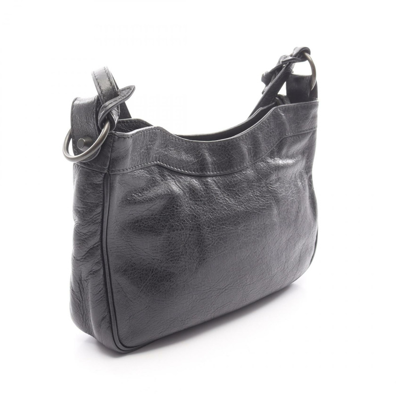 BALENCIAGA The Hip 肩挎斜背包 242803-1000 黑色皮革 二手 女士-1