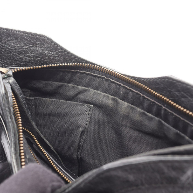 BALENCIAGA The Hip 肩挎斜背包 242803-1000 黑色皮革 二手 女士-5