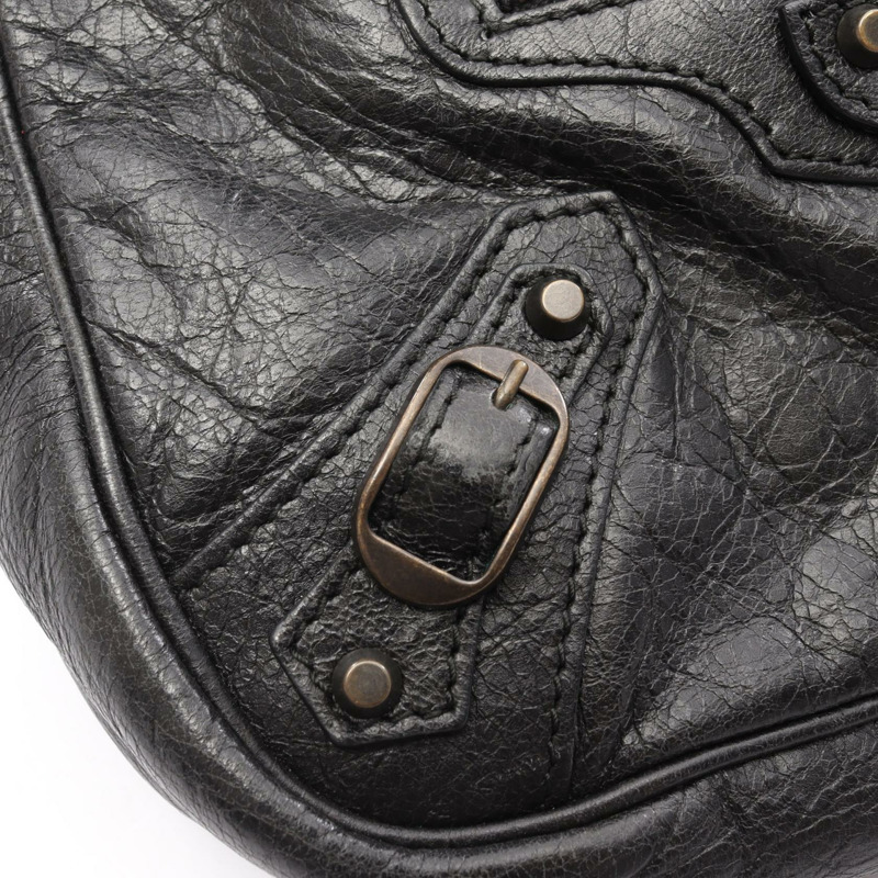 BALENCIAGA The Hip 肩挎斜背包 242803-1000 黑色皮革 二手 女士-8