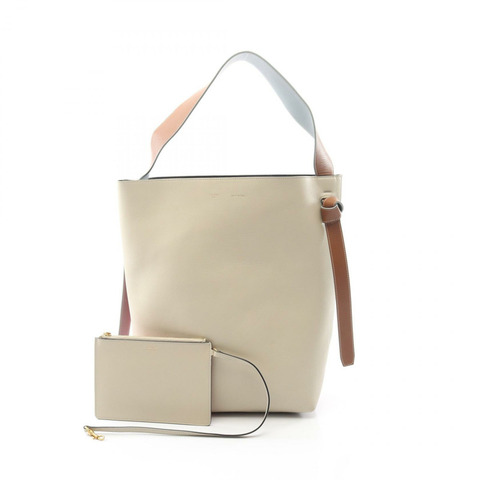 CELINE Twisted Cabas 小號單肩托特包 177053 皮革 米色 紅色 藍色 二手