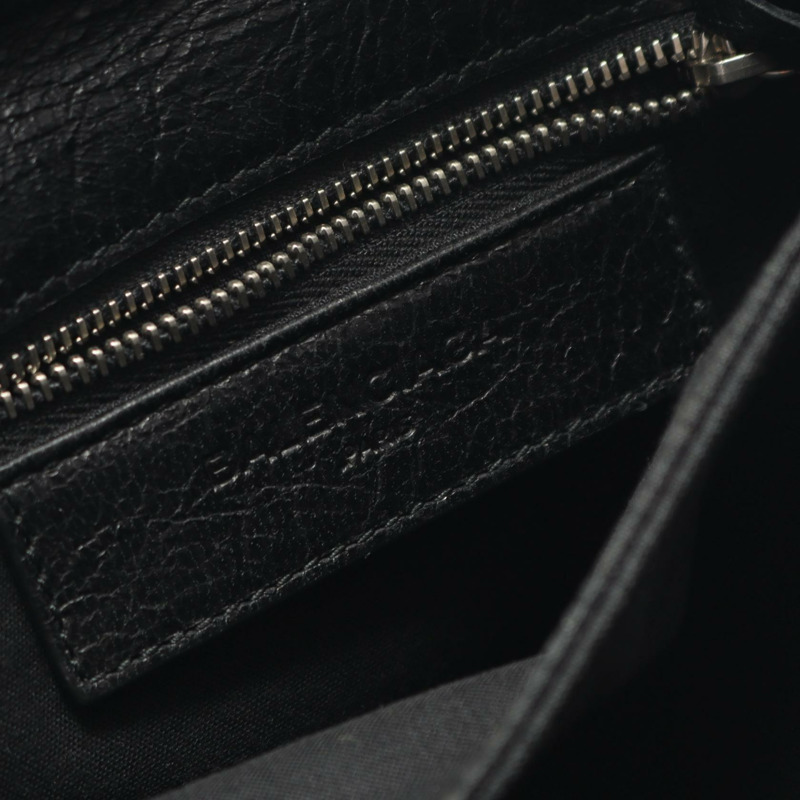 BALENCIAGA 經典信封式單肩斜背包 431650 黑色皮革 二手-4