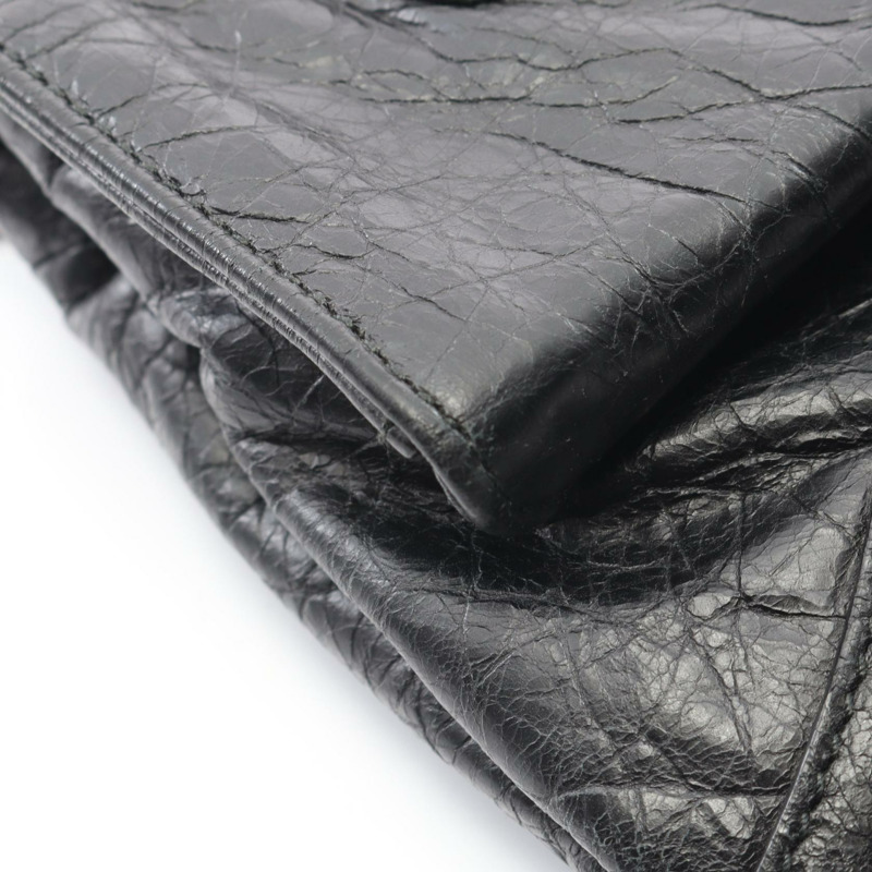 BALENCIAGA 經典信封式單肩斜背包 431650 黑色皮革 二手-7