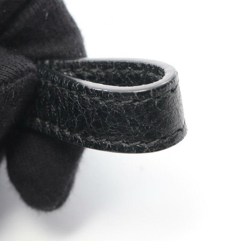 BALENCIAGA 經典信封式單肩斜背包 431650 黑色皮革 二手-9