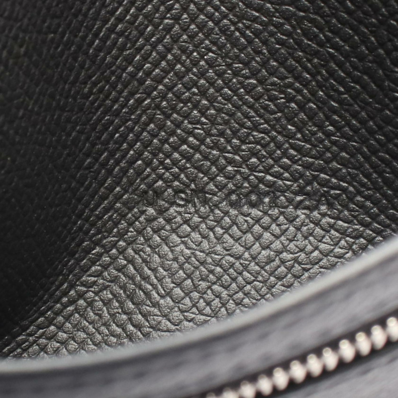 愛馬仕 Bearn Soufflet 雙折長皮夾,Epsom 皮革,黑色,二手,女士款-5