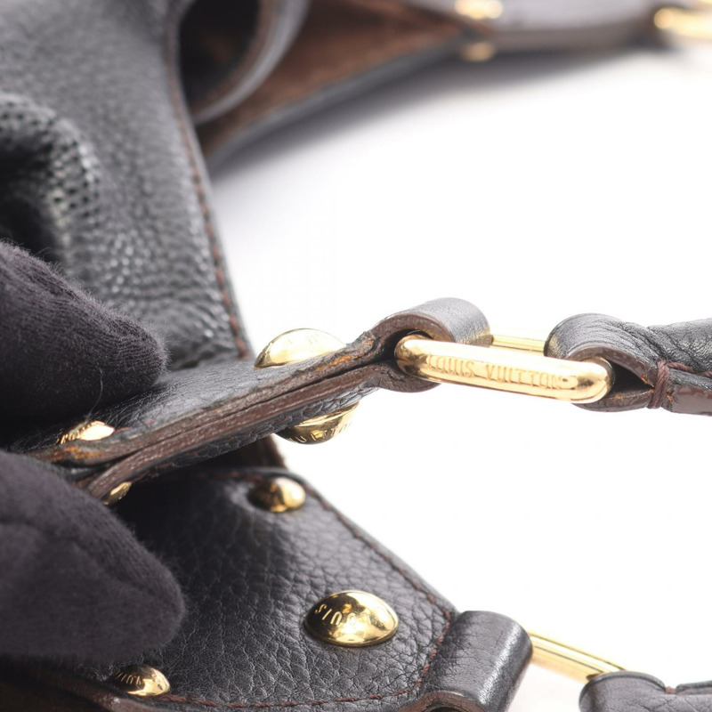 路易威登 Mahina L 單肩手提包 M95765 Mahina 皮革黑色二手女士-6