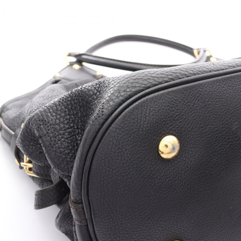 路易威登 Mahina L 單肩手提包 M95765 Mahina 皮革黑色二手女士-9