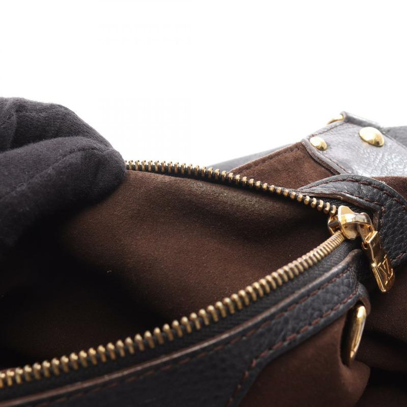 路易威登 Mahina L 單肩手提包 M95765 Mahina 皮革黑色二手女士-12