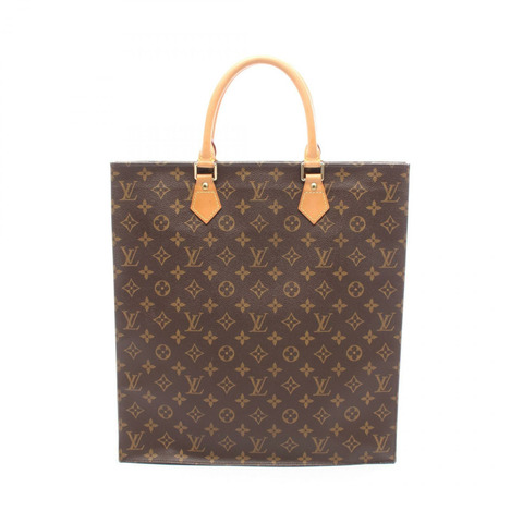 路易威登 Sac Plat 手提包 M51140 Monogram 帆布皮革棕色二手 LV