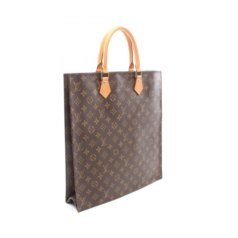 路易威登 Sac Plat 手提包 M51140 Monogram 帆布皮革棕色二手 LV-1